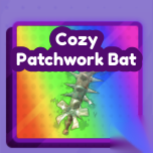 Cozy Patchwork Bat — Baddies item