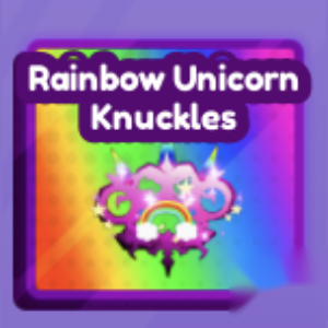 Rainbow Unicorn Knuckles — Baddies item