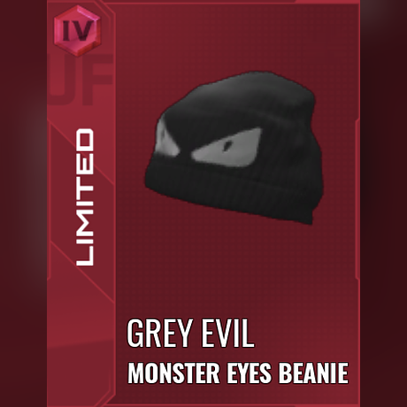 Grey Evil Monster Eyes Beanie — NFL Universe item