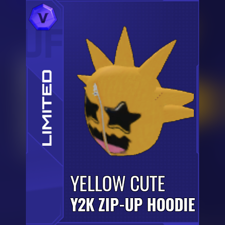 Yellow Cute Y2K Zip-Up Hoodie — NFL Universe item